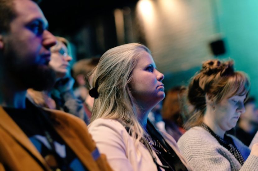 Audience intently listening at #WXG7 Tech for Good Conference